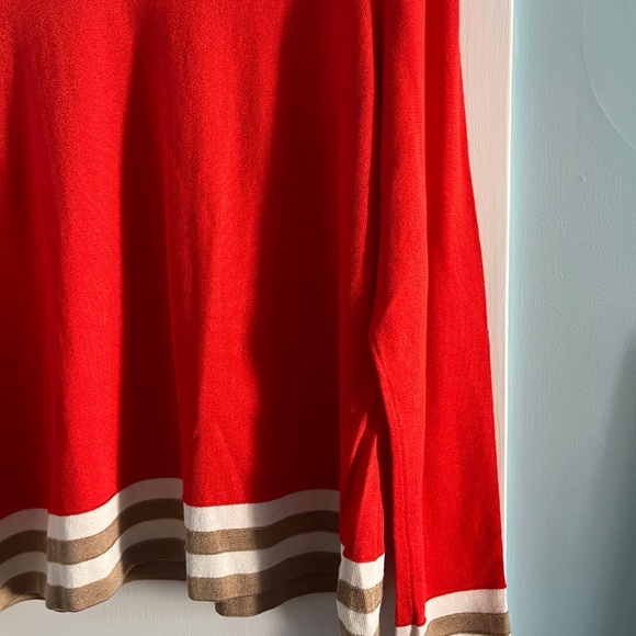 St John Wool Blend Sweater, Deep Coral, XL - Picture 3 of 8